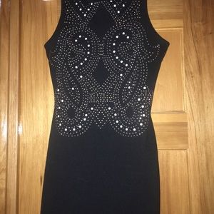 Black Top Shop Dress with Embellishments..